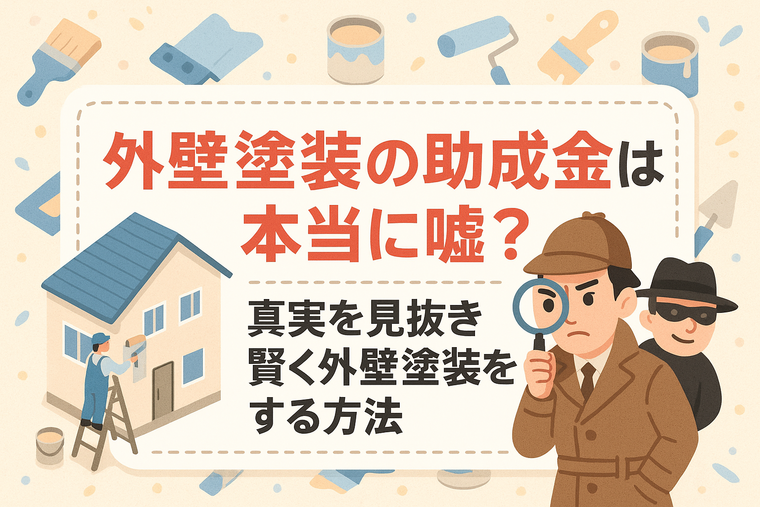 外壁塗装の助成金は本当に嘘？真実を見抜き賢く外壁塗装をする方法